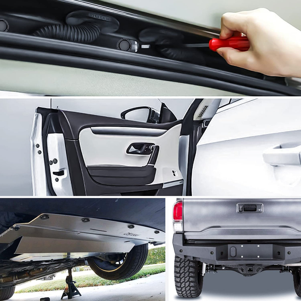 Nilight BL-71-A 100 Clips de Nailon Tipo Empuje 9 mm para Toyota con Removedor de Cierre