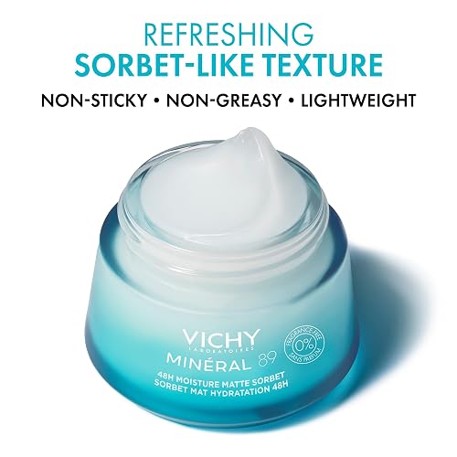 Vichy Minéral 89 Aqua Gel Matificante Dermatológico Piel Grasa 50ml | Matificante e Hidratante 48h, con Ácido Hialurónico y Niacinamida, Combate Imperfecciones, Control de Brillo