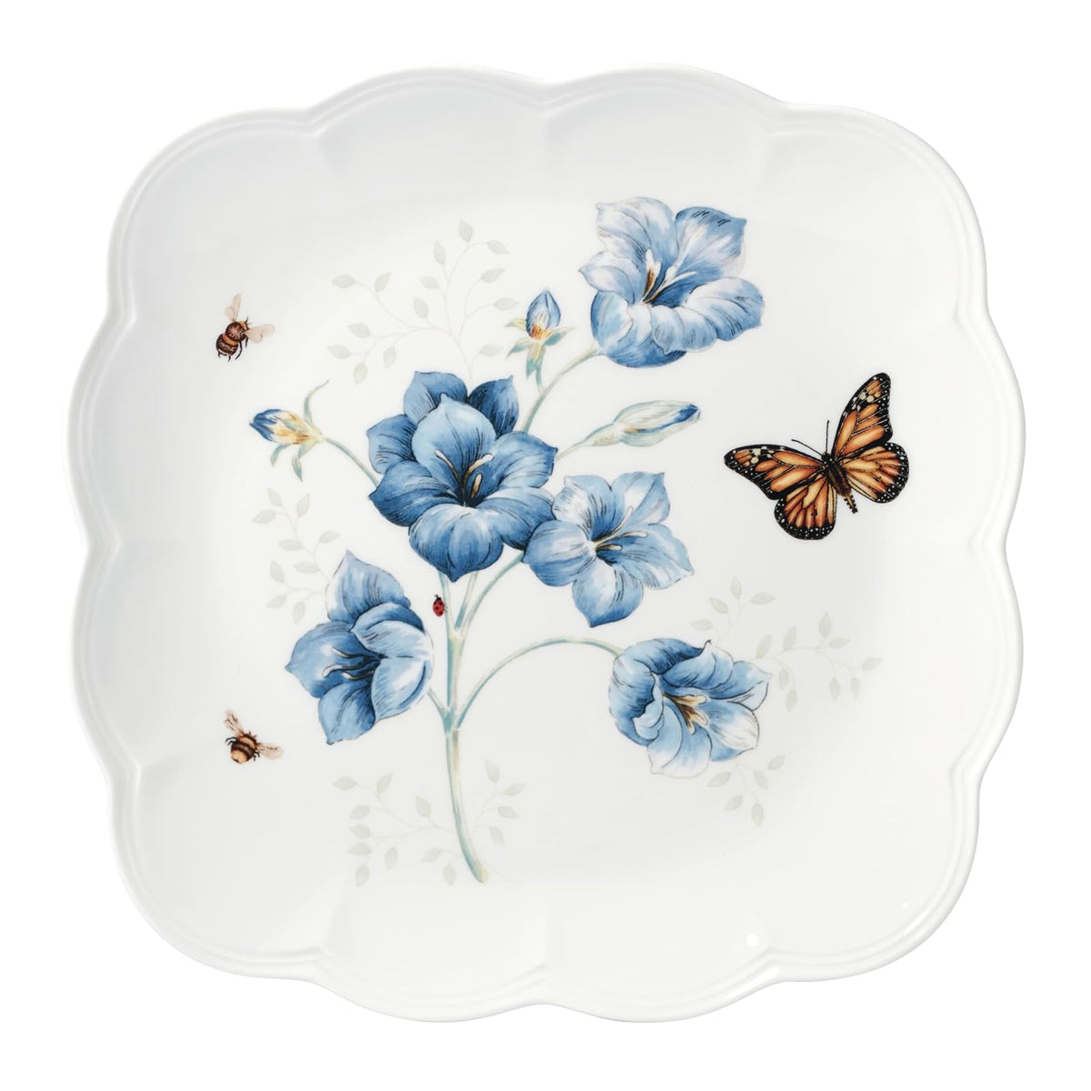 Lenox 894309 Butterfly Meadow Platos cuadrados de 4 piezas