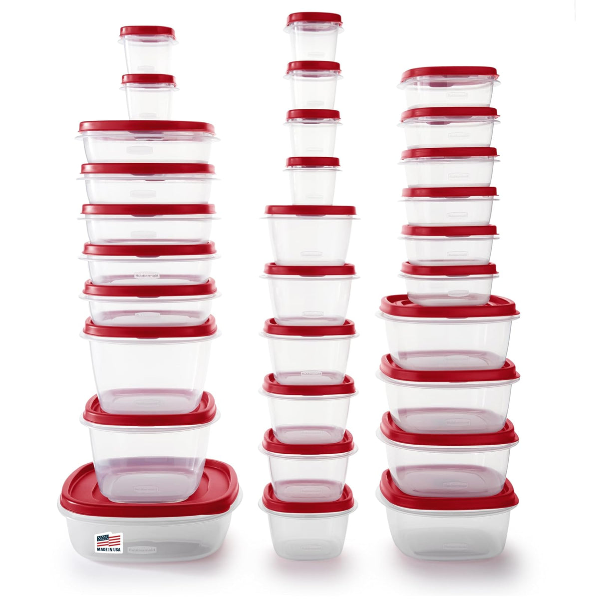 Rubbermaid Easy Find Recipientes de Almacenamiento con Tapa Ventilada - Paquete de 30 - Set