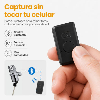 Perfect Choice Bastón con tripie para Selfies Stick Plegable con luz led PC-120414 Selfix