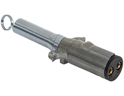 Buyers Products - Conector de Remolque de Zinc Fundido a presión de 2 vías, Lado del Remolque, pasadores horizontales con Resorte, TC2002, Silver