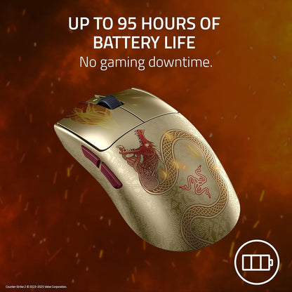 Razer Viper V3 Pro Wireless Esports Gaming Mouse: Symmetrical - 54g - 8K Polling - 35K dpi Optical Sensor - Gen3 Optical Switches - 8 Programmable Controls - 95 HR Battery - Counter-Strike 2 Edition