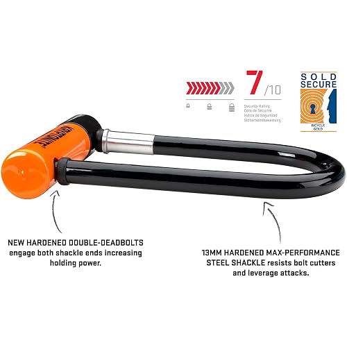 Kryptonite Evolution Mini-7 Heavy Duty bicicleta U Lock w/10,2 cm KryptoFlex Double Loop Bike Cable, Nuevo-U 2017, X