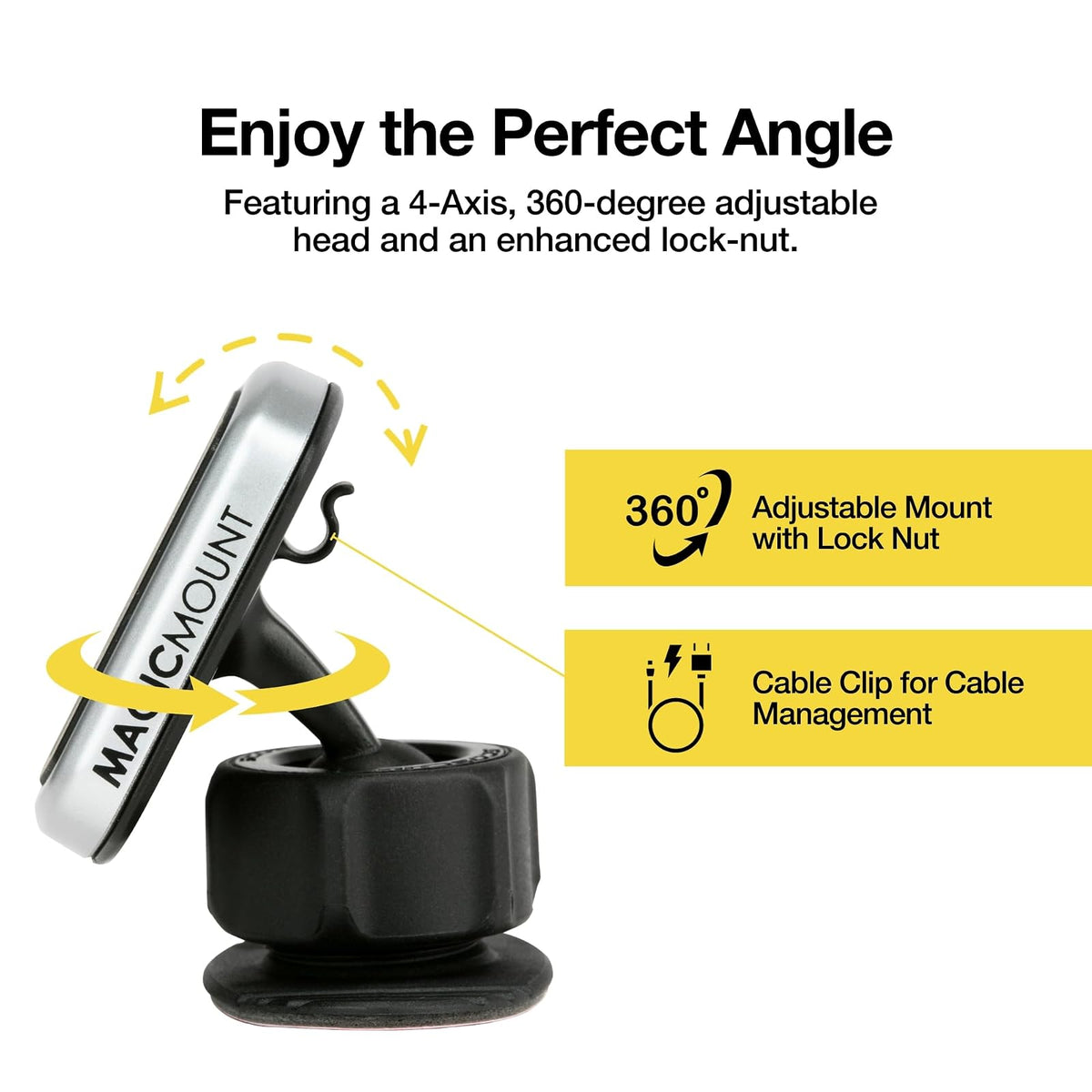 SCOSCHE MWSM2PK-UB MagicMount™ Soporte Universal magnético para Celular/navegador GPS de Ventosa de succión para Auto, casa u Oficina, 2 por Paquete, Base para el Tablero, Negro/Plateado