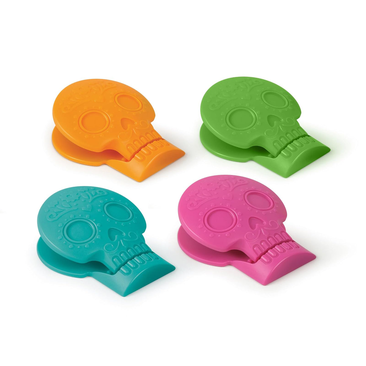 Genuine Fred Snack Spirits Clips para Bolsas Calavera Día de Muertos, Juego de 4