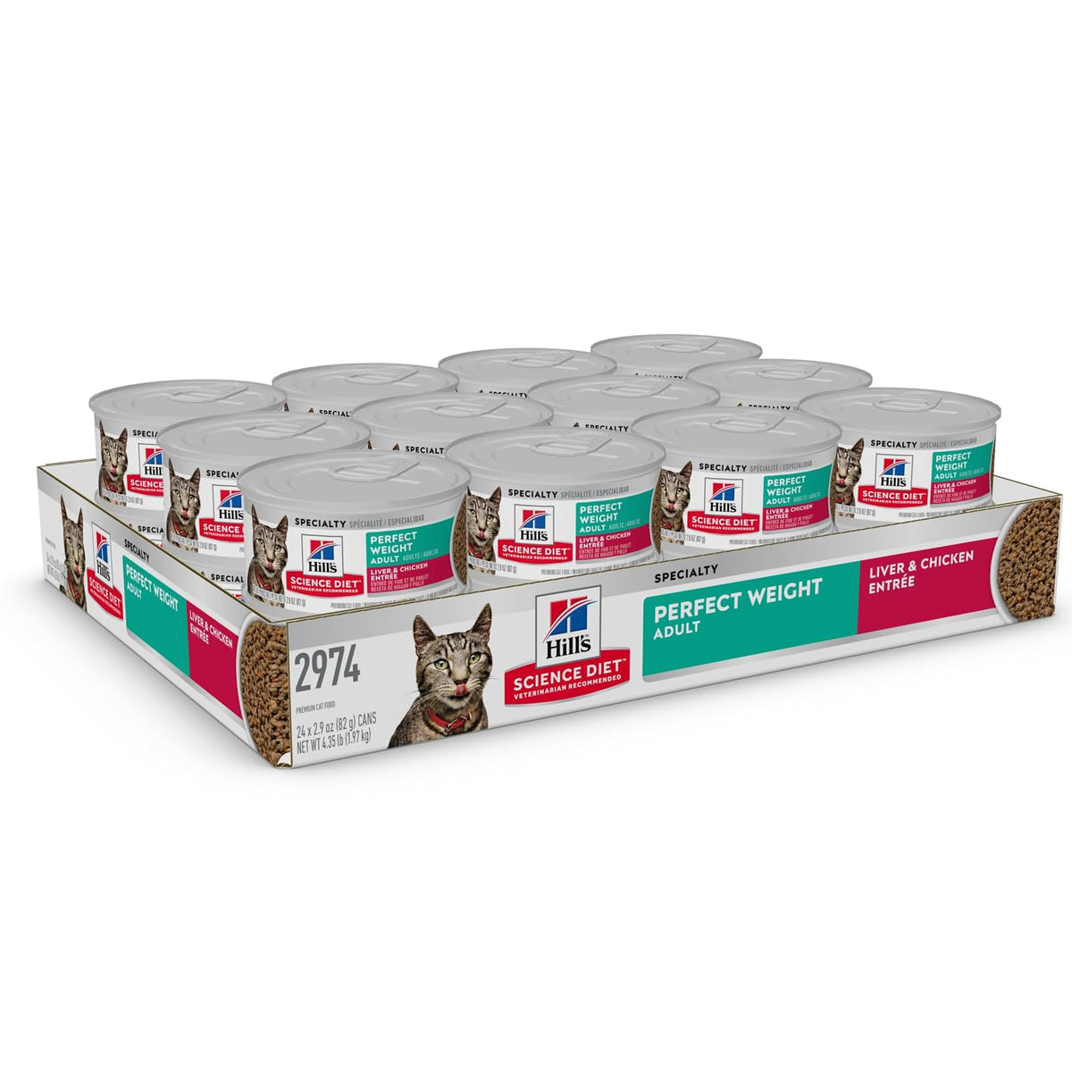 Hill's Science Diet Perfect Weight alimento húmedo en Lata Control de Peso Gato Adulto 82g (24 Pack)