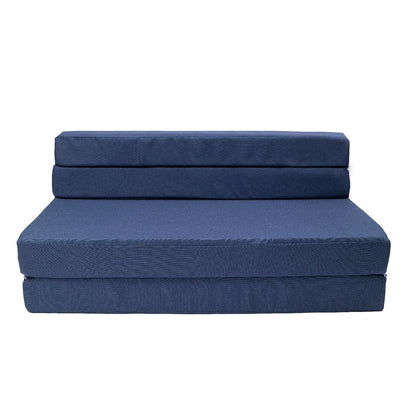 Memory Foam Sofa Cama Cozy Plegable Home (Azul, Matrimonial)