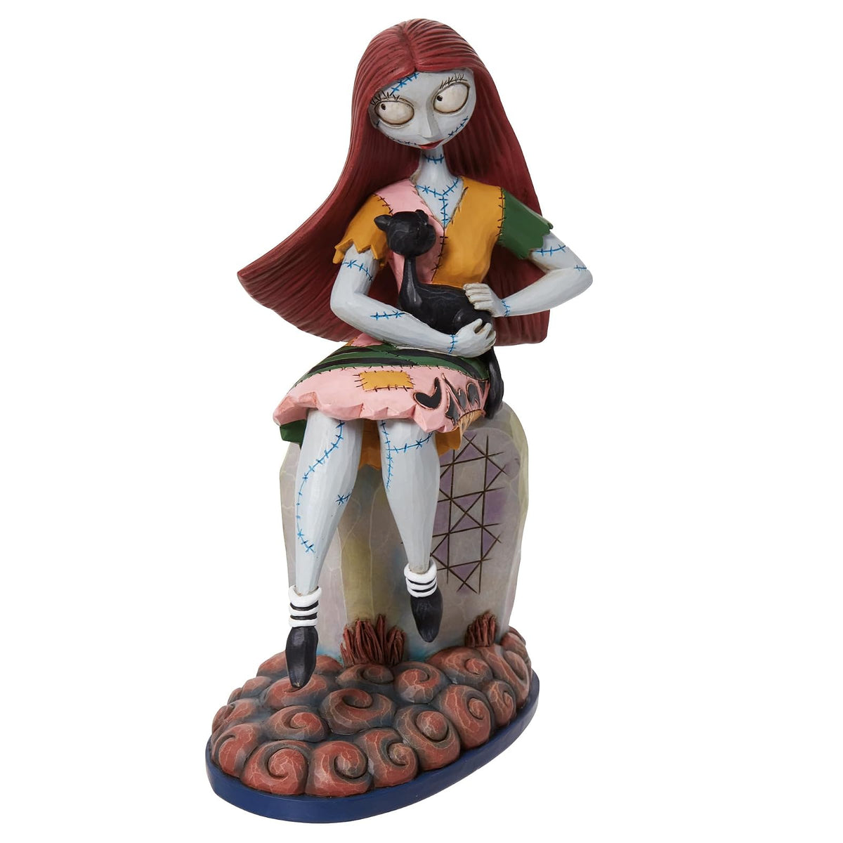 Enesco Jim Shore Disney Traditions Nightmare Before Christmas - Figura de Sally y Gato en lápida, 8 Pulgadas, Multicolor