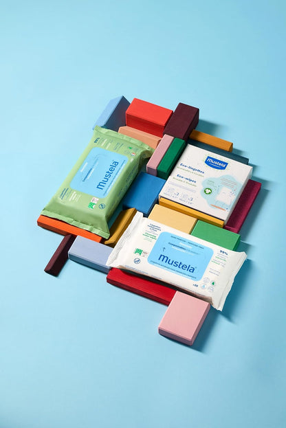 Mustela Toallitas Húmedas Compostables para bebé, paquete con 60pzs