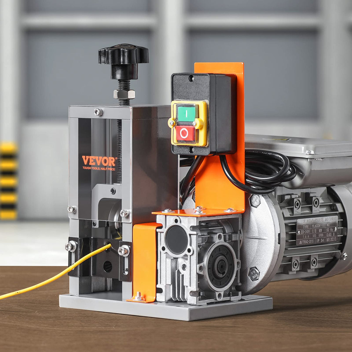 VEVOR - Máquina peladora de cables eléctrica, pelacables automática, 180 W, 60 pies/min con referencia de profundidad visible