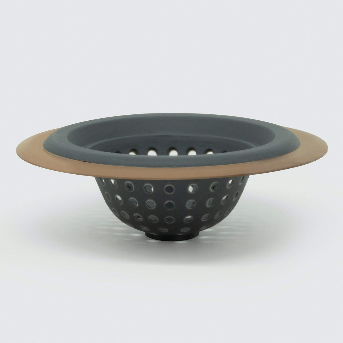 ExcelSteel Colador de cesta de fregadero de silicona, 4.5 pulgadas, cobre