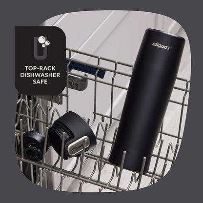 Contigo West Loop 3.0 - Taza de viaje aislada de acero inoxidable, a prueba de fugas con tapa autosello, 24 onzas, color negro mate
