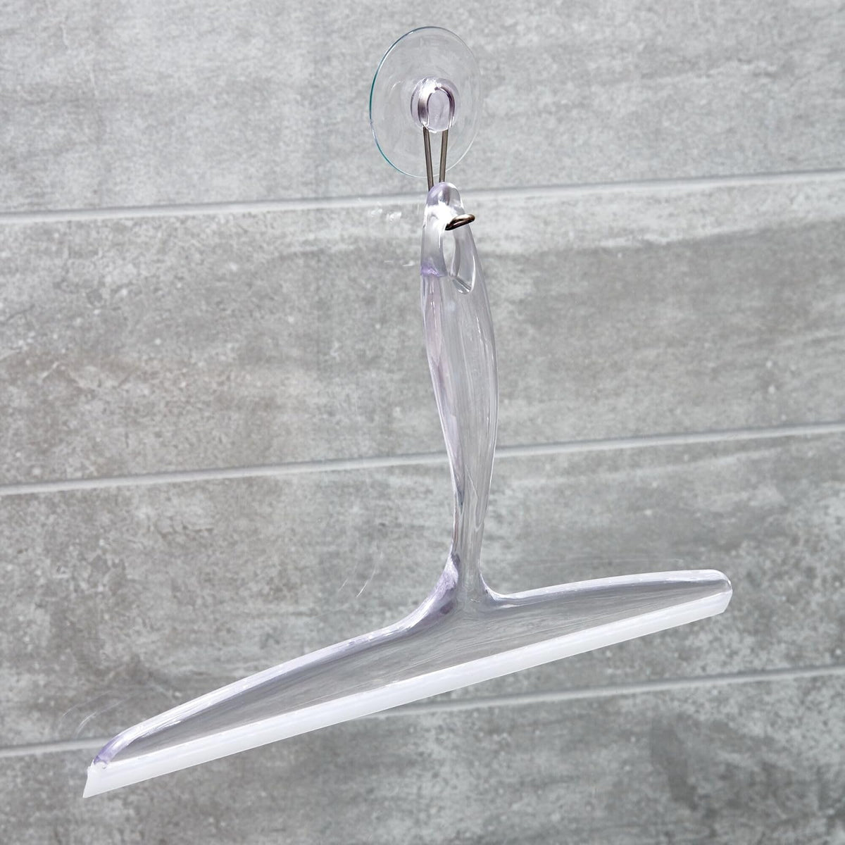 InterDesign iDesign - Escobilla de Ducha de plástico para baño con Gancho de Pared, Juego de 2 Unidades, Transparente
