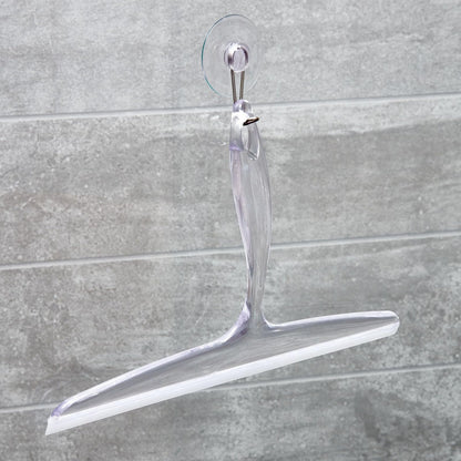 InterDesign iDesign - Escobilla de Ducha de plástico para baño con Gancho de Pared, Juego de 2 Unidades, Transparente