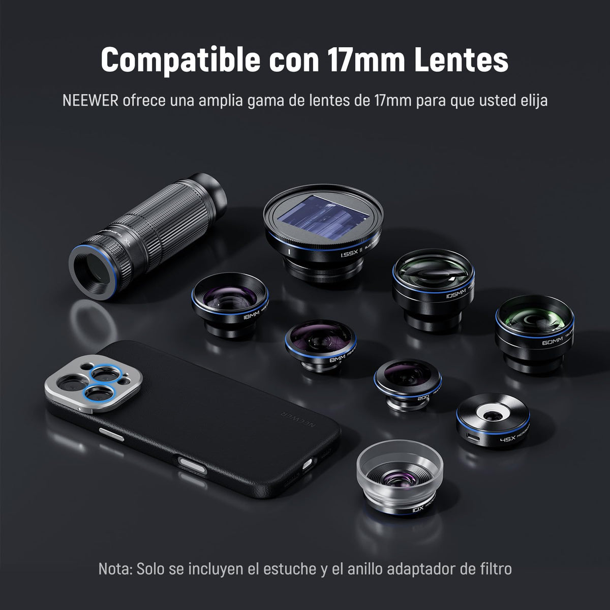 NEEWER 150W Bicolor LED Panel Luz Video Kit, 1440 Leds 49500Lux@0.5m 2500K-8500K CRI96+/TLCI97+ 0-100% Atenuación App/2.4G/Panel/Control DMX para Pro Estudio Foto Grabación Iluminación, AP150B