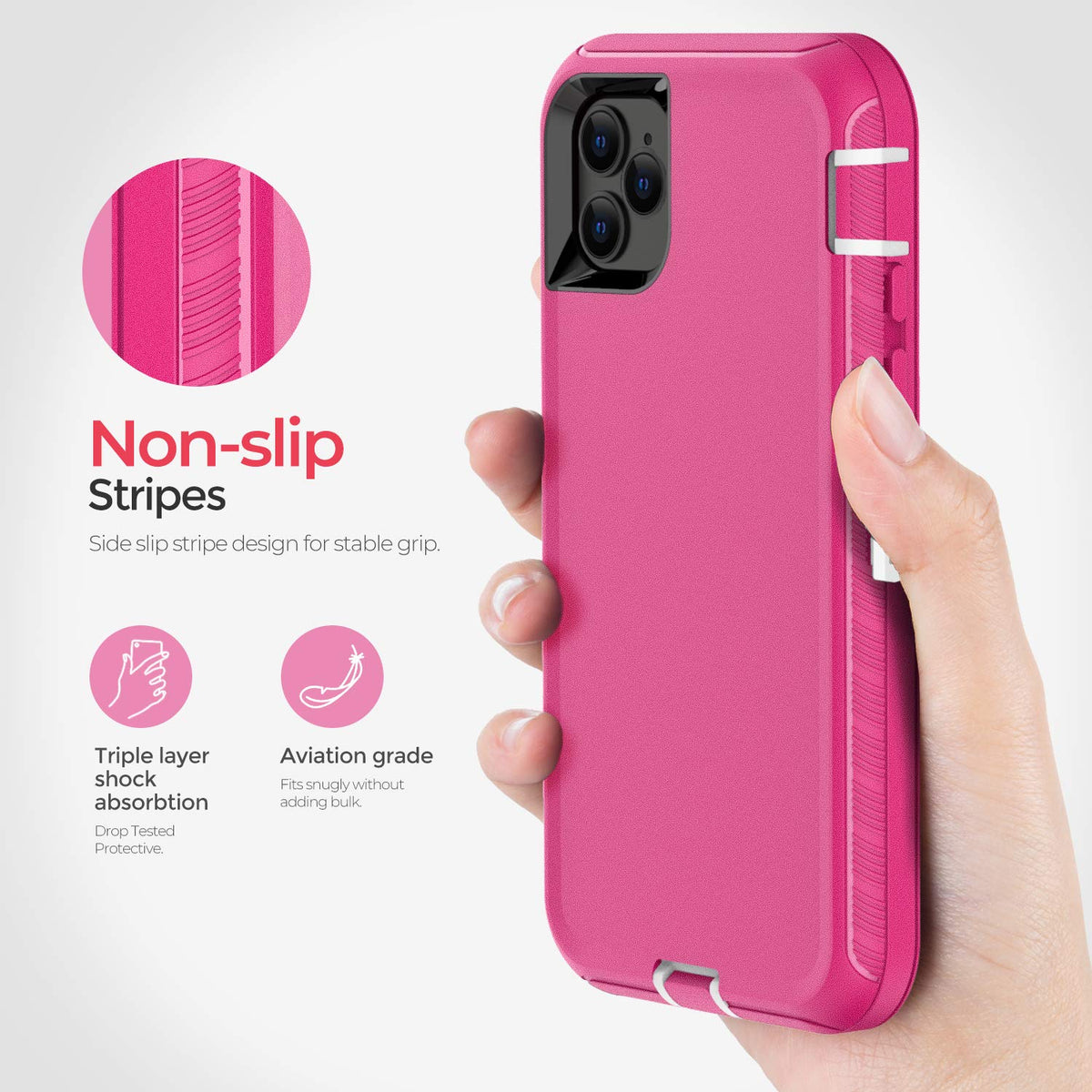 ORIbox - Funda Compatible con iPhone 11 Pro, Resistente a los Golpes y caídas