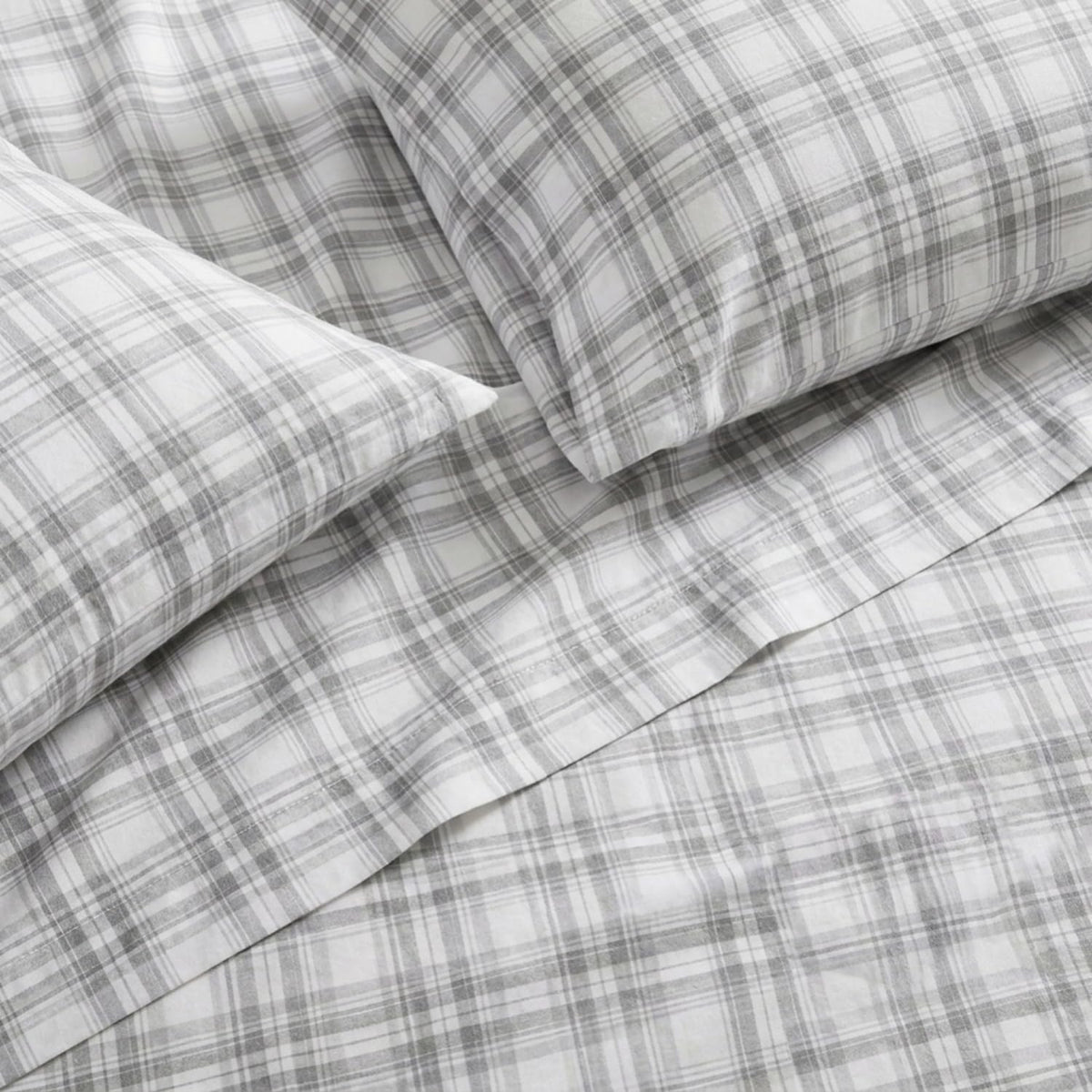 Eddie Bauer Beacon Hill Flannel Sheet Set Twin Gray