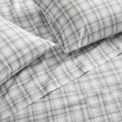 Eddie Bauer Beacon Hill Flannel Sheet Set Twin Gray