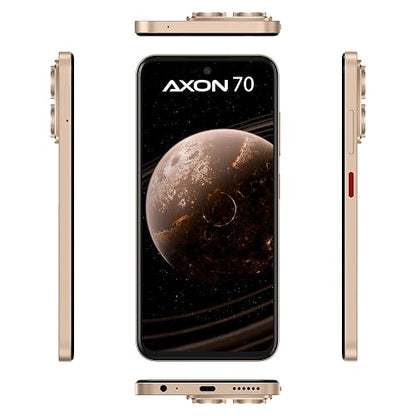 Celular ZTE Axon 70, 6.7” 120Hz, Cámara 108MP y 256GB+16GB RAM (6GB + 10GB dimámica), Batería 5000mAh, Dorado