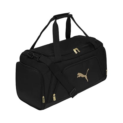 Puma Evercat Accelerator Bolsa de Lona | Negro/Oro, uno-talla, correa ajustable extraíble, bolsillo para zapatos