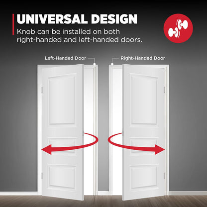 Kwikset Maven - perilla de puerta de privacidad interior con cerradura, manija de puerta cuadrada para baño y recámara, perilla de puerta sin llave negro mate, con protección Microban