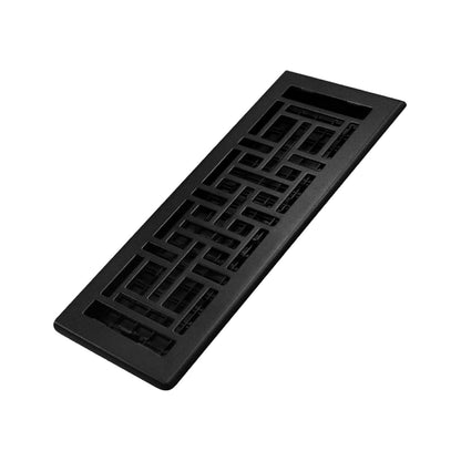 Decor Grates AJH412-BLK - Registro oriental de piso, color negro