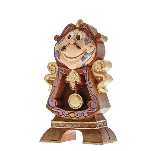 Enesco Disney Traditions by Jim Shore La Bella y La Bestia Cogsworth The Clock - Figura en Miniatura, 4.25 Pulgadas, Multicolor