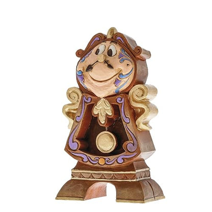 Enesco Disney Traditions by Jim Shore La Bella y La Bestia Cogsworth The Clock - Figura en Miniatura, 4.25 Pulgadas, Multicolor