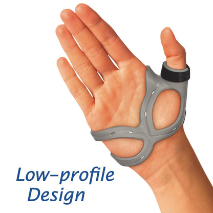 Actimove Línea Profesional Rhizo Forte Ortesis del Pulgar – Férula para Osteoartritis, Pulgar del Esquiador, Artritis Reumatoide, Esguinces – Diseño Patentado – Mano Izquierda – Gris, Mediano