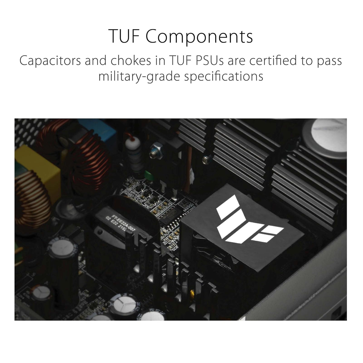 ASUS TUF Gaming 1000 W Gold White Edition (1000 W, Fuente de alimentación Totalmente Modular, 80+ Gold Certificed, componentes de Grado Militar, Doble rodamiento de Bolas, Ventilador de tecnología