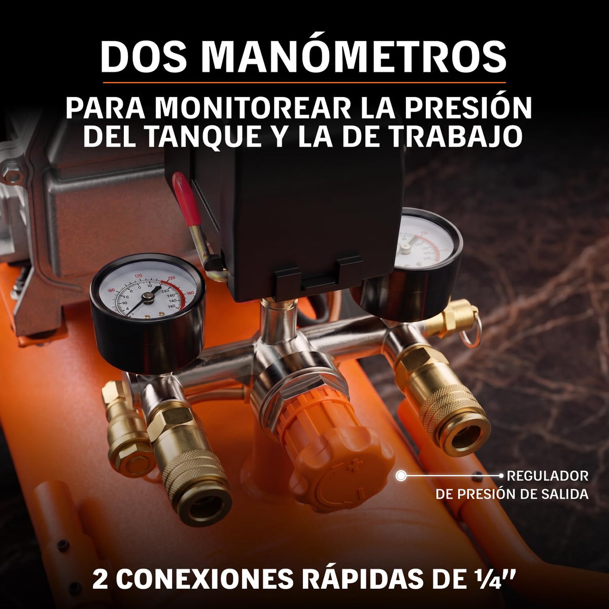 Truper COMP-25LT, Compresor de aire, lubricado, potencia máxima, 3 HP, 120 V, horizontal 25 L