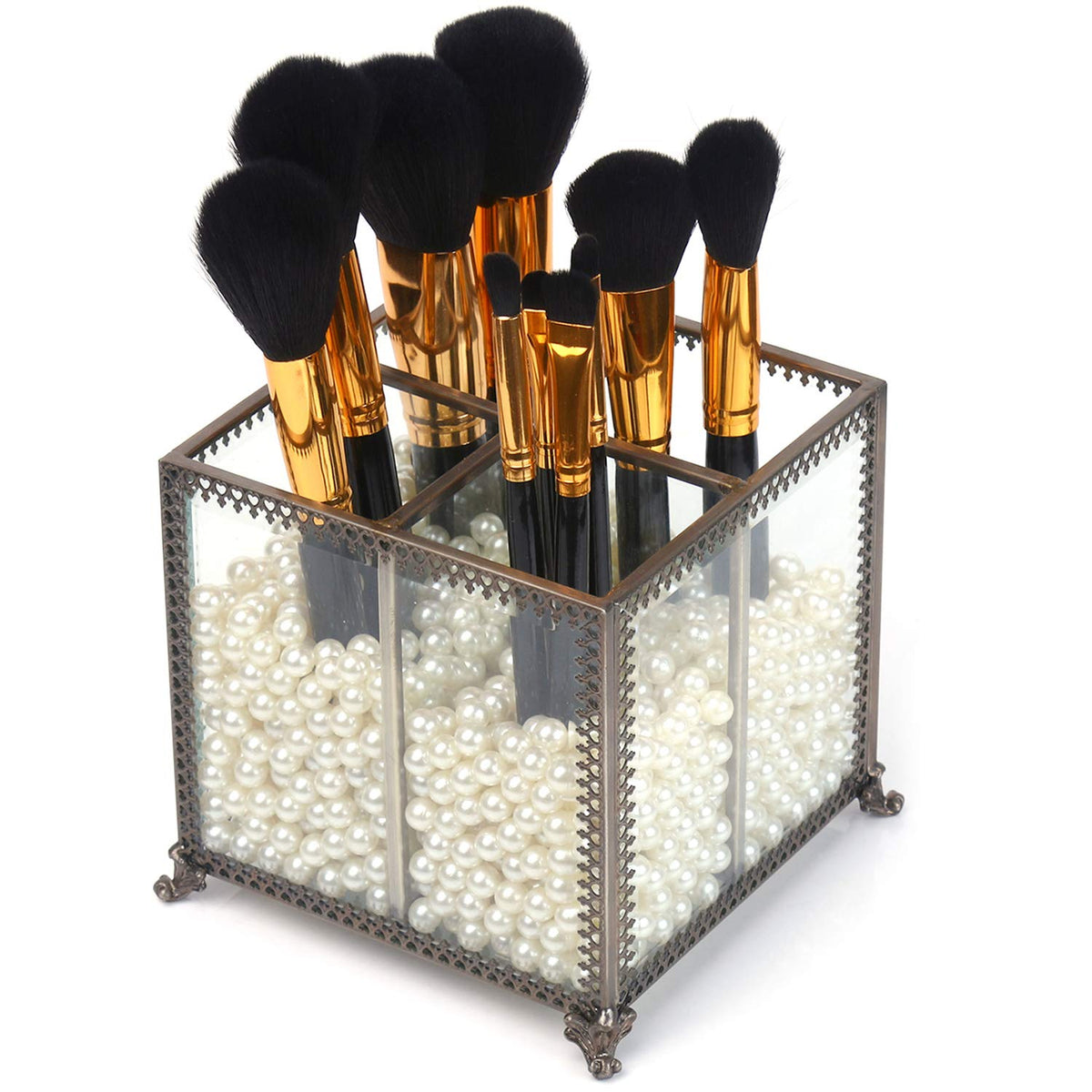 Putwo Organizador clásico para brochas de Maquillaje, Antiguo, Makeup Organizer, BrushHolder-Medium, 1