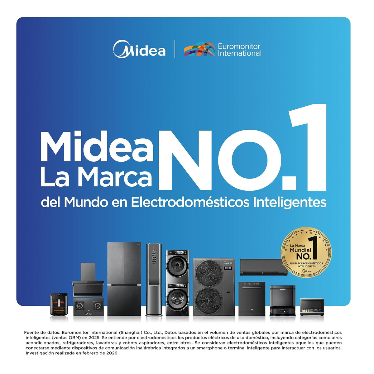 Midea Campana Empotrable Panel Digital 24", Panel Vidrio Negro