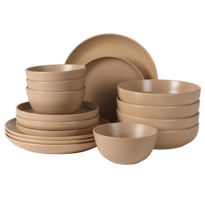 Gibson Elite Leeds Court Vajilla de Gres 16 Piezas - Terracota (Leeds Court) - Service for 4 (16pcs)
