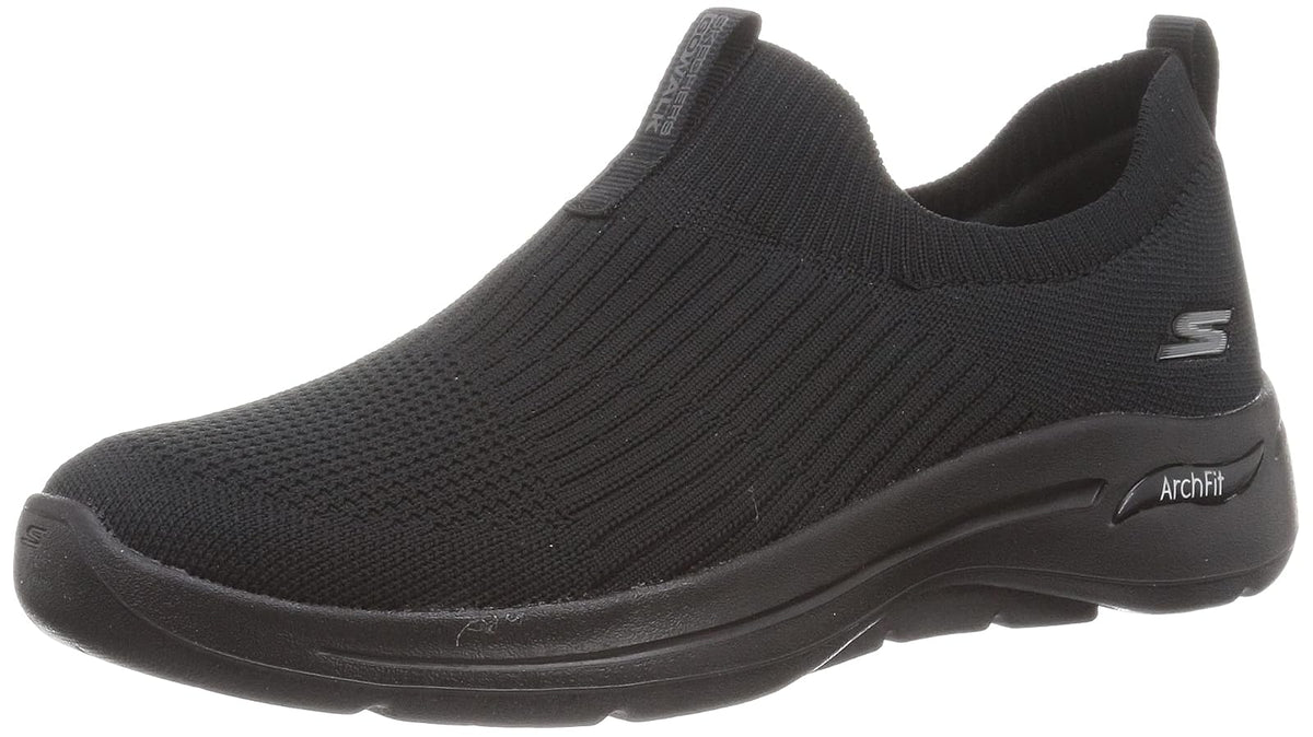 Skechers Performance Go Walk Arch Fit - Tenis icónicos para mujer - 23.5 cm - Negro - Negro