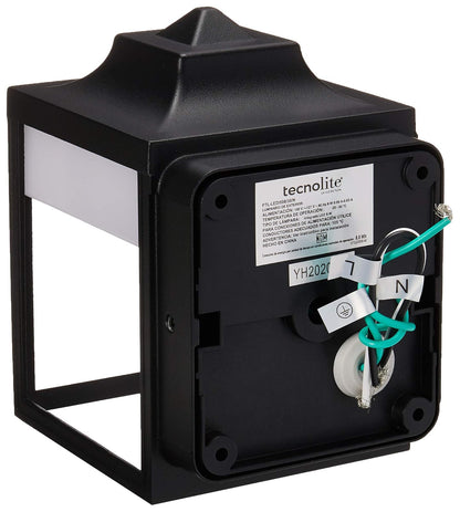 Tecnolite - Lámpara de Pared Arbotante LED Tipo Farol Exterior 9 W, Luz Cálida Brillante, IP44, LED integrado