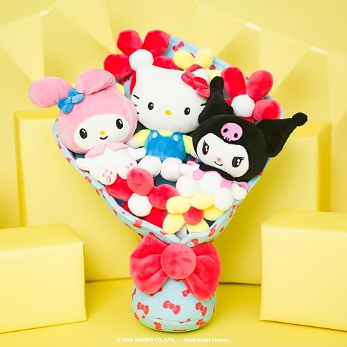Jazwares Hello Kitty and Friends - Ramo de celebración de Felpa de 12 Pulgadas, 9 Felpa incluida, Producto Oficial de Sanrio