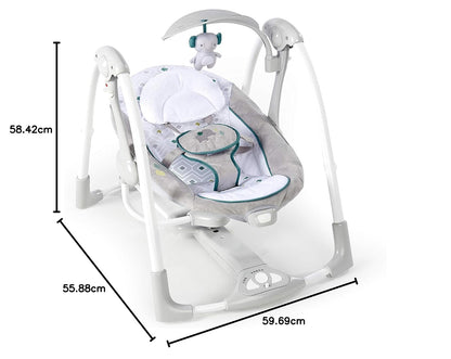 Ingenuity ConvertMe Swing-2-Seat Nash Battery-Saving Portable Swing