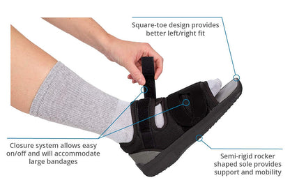 United Ortho Zapato Ortopédico Ajustable para Recuperación Postoperatoria Talla L