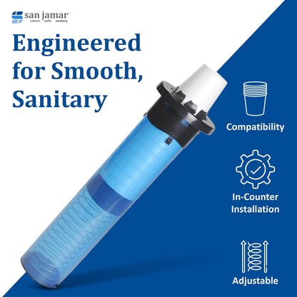 San Jamar C5450C Sentry - Dispensador de tazas en mostrador, 23-1/2 pulgadas de longitud