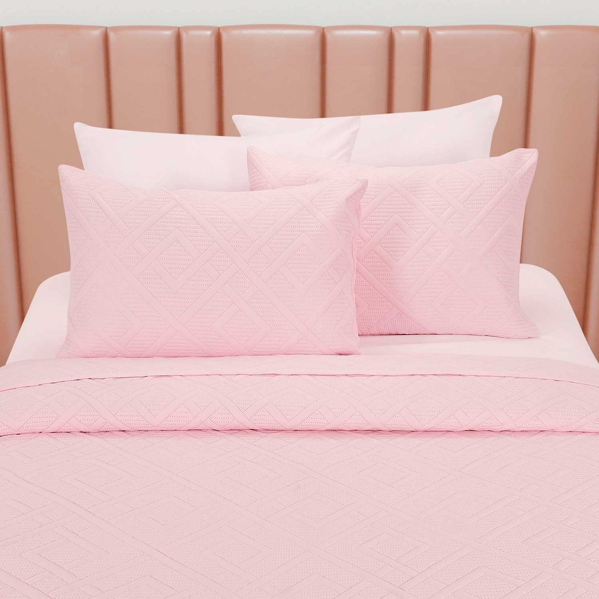 Providencia Edrecolcha Matrimonial Liso Color Rosa