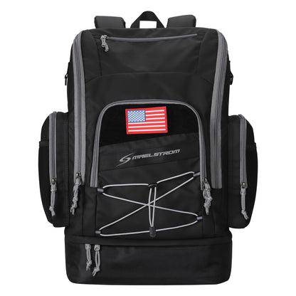 Maelstrom Mochila Deportiva Impermeable 35L con Compartimentos Funcionales para Actividades Acuáticas - 35 L - Negro