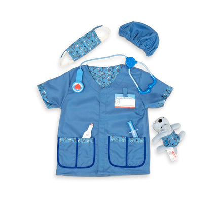 Melissa & Doug Disfraz de Veterinario para Juego Imaginativo, Juego de Simulación (3-6 Años, 8 Piezas)