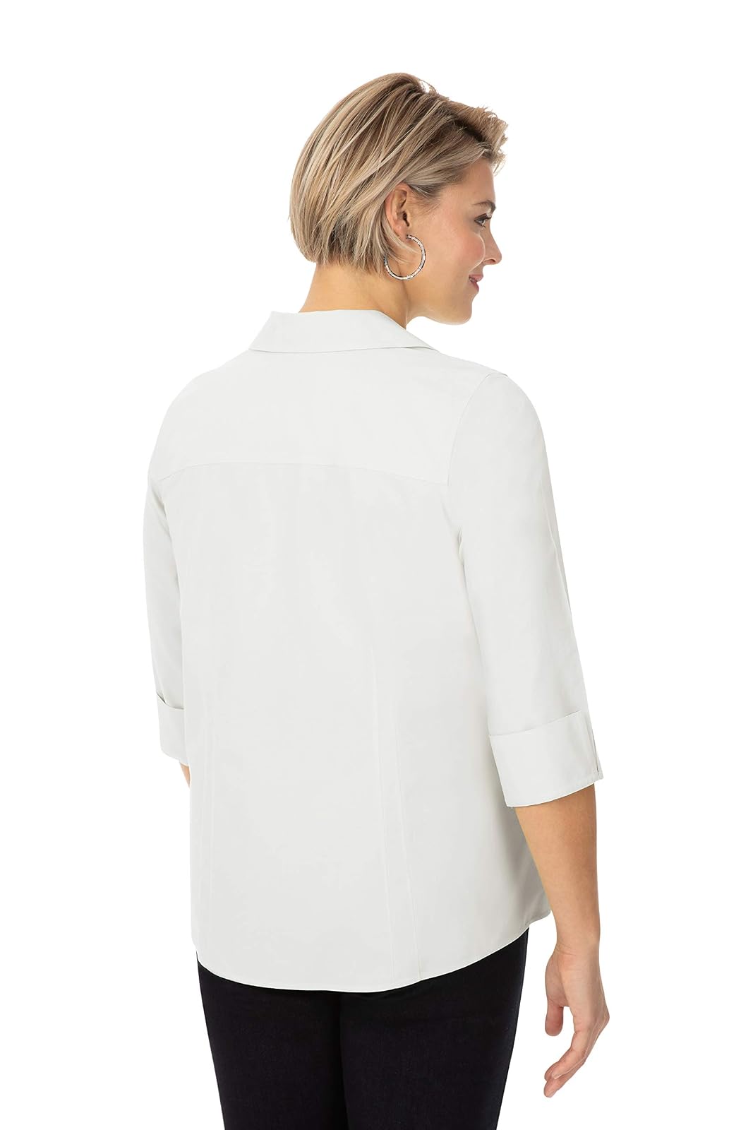 Foxcroft Taylor Plus - Camiseta sin Planchar Camisa Abotonada para Mujer