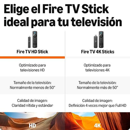 Fire TV Stick HD (modelo más reciente): Control remoto por voz Alexa que recibe alimentación a través de la televisión y se configura fácilmente