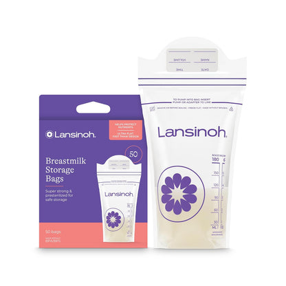 Lansinoh Bolsas De Almacenamiento De Leche Materna De. Guarda Y Conserva La Leche Materna Extraída., Blanco, 50 uds