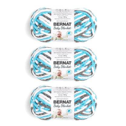 Bernat - Juego de 3 hilos para bebé de 100 g, poliéster, 6 supervoluminosos, 72 yardas, para tejer/ganchillo