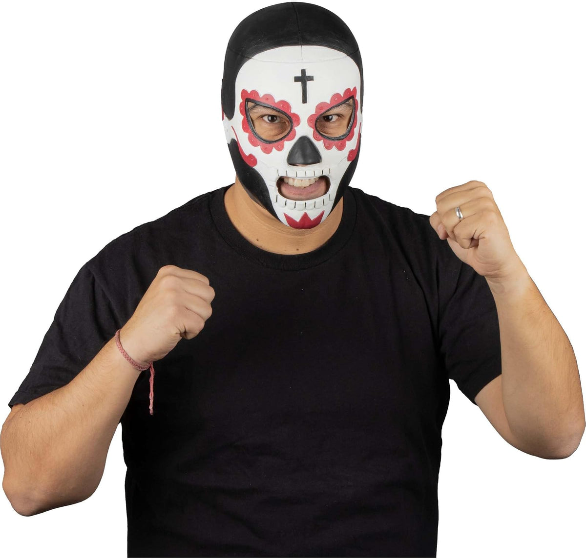 REV Máscara De Luchador Mexicano Penitente Para Adulto, Diseño Calavera Enmascarado De Lucha Libre, Ideal Para Halloween, Eventos Deportivos, Cosplay, Porras Y Partidos