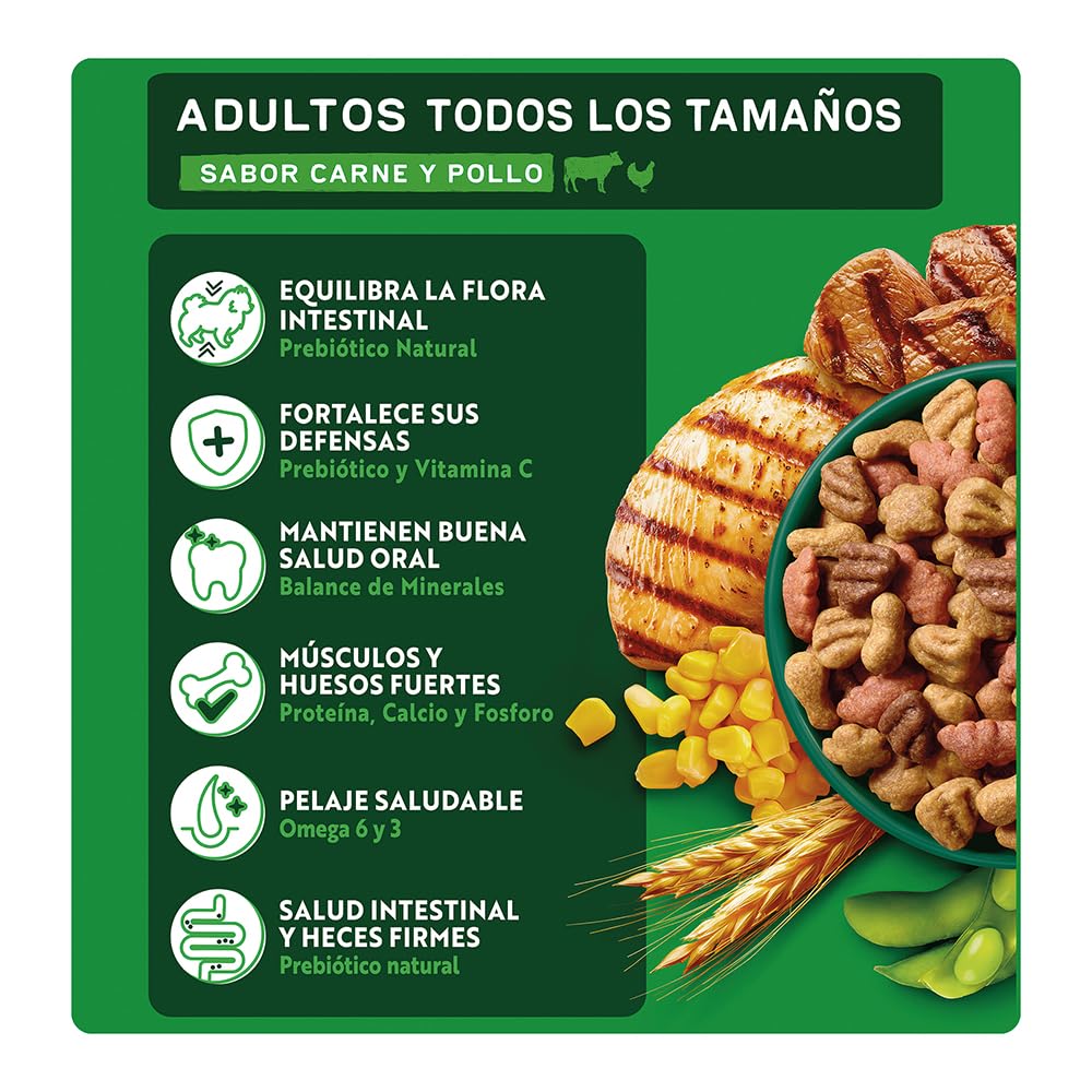 Purina Dog Chow Adulto Todos los tamaños Sabor Carne y Pollo 18Kg